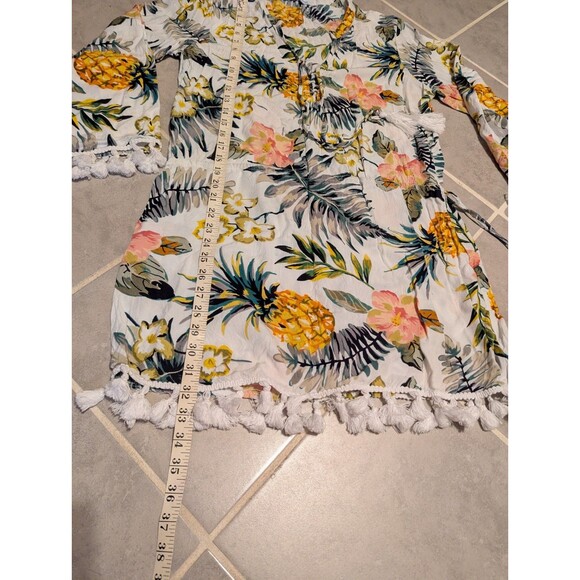 Blue Island Coverup swim tropical dress womens L - Picture 4 of 13